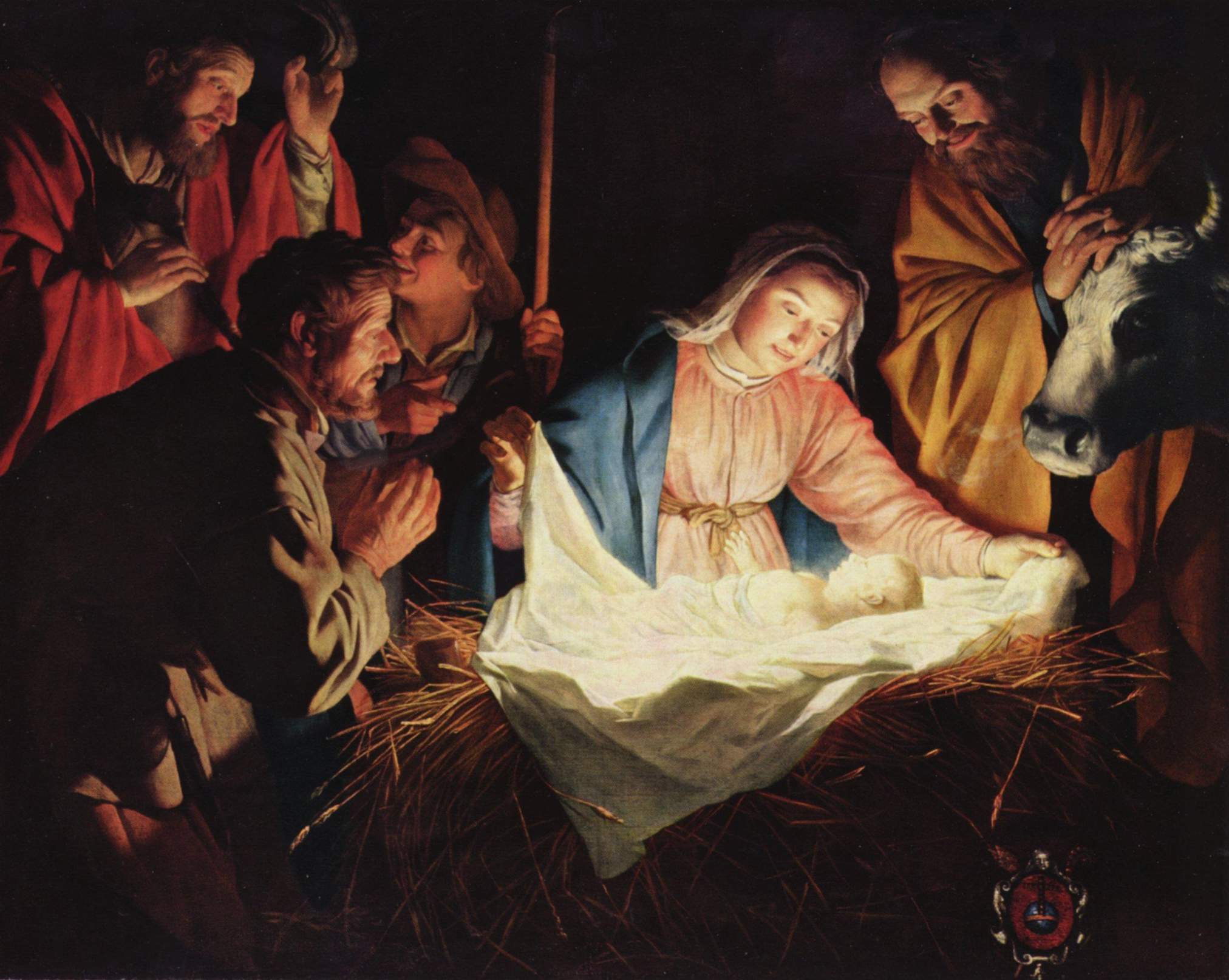 A Adoração dos Pastores, Gerard van Honthorst
